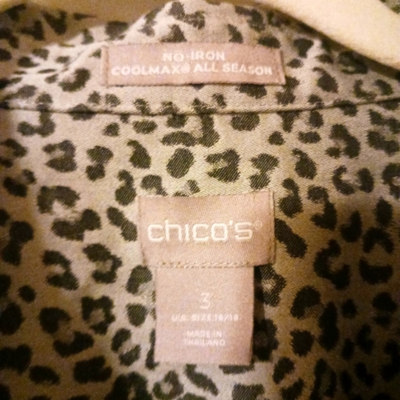 Chico's Animal Print Button Down Shirt - Picture 1 of 13